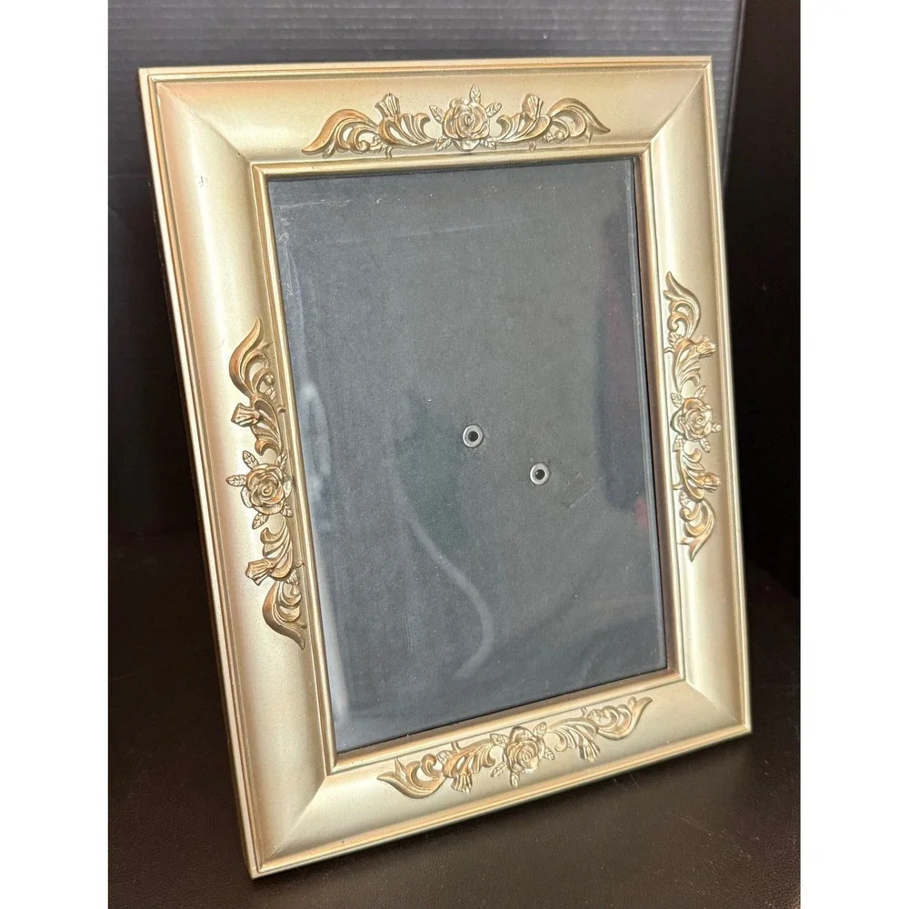 Decorel 5x7 Picture Frame Gold Ornate Rose Scrollwork Vintage Style Decor